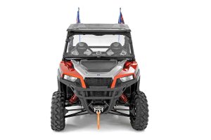 Polaris Ranger XP 1000 Texas Edition LED Whip Mount Kit - Bed - Rough Country - 4' LED Whip Light Pair with 300 Patterns - Multl-Color - '20-'21